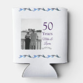 50周年記念ハッピーカップル名を追加する日付weddin 缶クーラー (裏面)