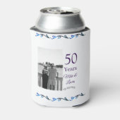 50周年記念ハッピーカップル名を追加する日付weddin 缶クーラー (缶裏面)