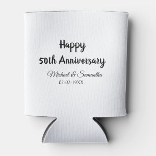 50周年記念ハッピーカップル名を追加する日付weddin 缶クーラー