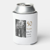 50周年記念ハッピーカップル名を追加する日付weddin 缶クーラー (缶裏面)