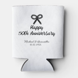 50周年記念ハッピーカップル名を追加する日付weddin 缶クーラー