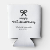 50周年記念ハッピーカップル名を追加する日付weddin 缶クーラー (裏面)