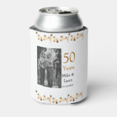 50周年記念ハッピーカップル名を追加する日付weddin 缶クーラー (缶裏面)