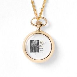 50周年記念ハッピーカップル名を追加する日付weddin 腕時計