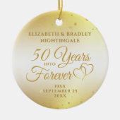 50周年記念ハートが永遠に撮影 セラミックオーナメント (正面)
