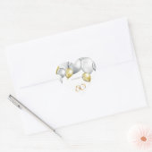 50周年記念ハートのシールパーソナライズされたカー ハートシール (封筒)