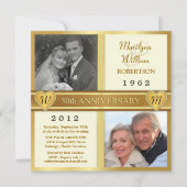 50周年記念ハート写真招待状 招待状 (正面)