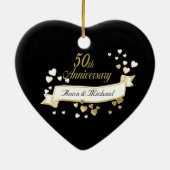 50周年記念ハート写真記念 セラミックオーナメント (裏面)