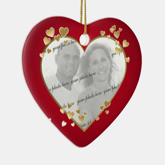 50周年記念ハート写真記念 セラミックオーナメント (右)