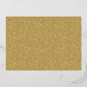 50周年記念ハート紙吹雪結婚の写真金ゴールド 箔招待状 (裏面)