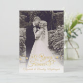 50周年記念ハート YEARS INTO FOREVER フォト 招待状 (スタンド正面)