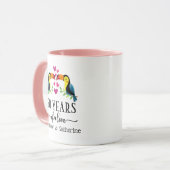 50周年記念バードカップルのマッチングマグ マグカップ (正面左)