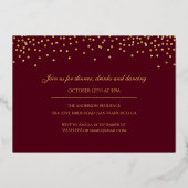 50周年記念バ結婚ルガンディ写真 箔招待状 (裏面)