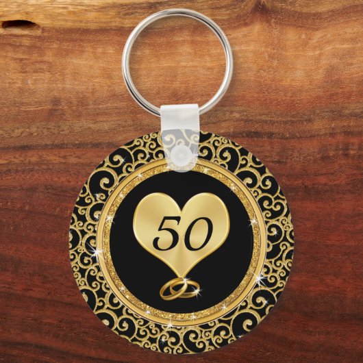 50周年記念パーソナライズされたの安物の御馳走。 キーホルダー (裏面)