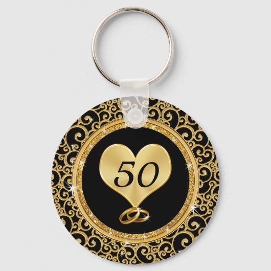 50周年記念パーソナライズされたの安物の御馳走。 キーホルダー (裏面)