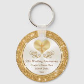 50周年記念パーソナライズされたの親愛 キーホルダー (正面)