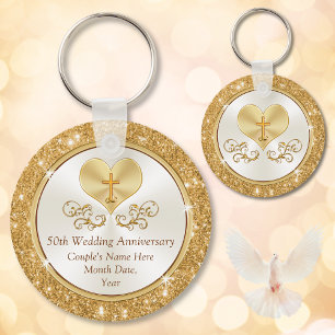 50周年記念パーソナライズされたの親愛 キーホルダー