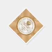 50周年記念パーソナライズされたカクテルナプキンス スタンダードカクテルナプキン (角)