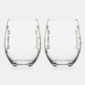 50周年記念パーソナライズされたガラスワインタンブラー ステムなしワイングラス (右)