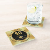 50周年記念パーソナライズされたギフトアイディア, ガラスコースター (アングル)