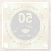 50周年記念パーソナライズされたギフトアイディア, ガラスコースター (裏面)