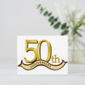 50周年記念パーソナライズされたギフト ポストカード (スタンド正面)