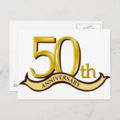 50周年記念パーソナライズされたギフト ポストカード (正面/裏面)