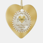 50周年記念パーソナライズされたクリスマスオーナメント セラミックオーナメント (右)