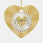 50周年記念パーソナライズされたクリスマスオーナメント セラミックオーナメント (裏面)