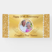 50周年記念パーソナライズされたバナー 横断幕 (横)