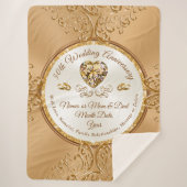 50周年記念パーソナライズされたブランケット シェルパブランケット (正面)