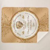 50周年記念パーソナライズされたブランケット シェルパブランケット (正面(横))