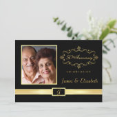 50周年記念パーソナライズされた写真招待状 招待状 (スタンド正面)