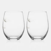 50周年記念パーソナライズされた記念ギフトカスタムプレゼント ステムなしワイングラス (左)