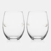 50周年記念パーソナライズされた記念ギフトカスタムプレゼント ステムなしワイングラス (左)