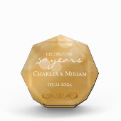 50周年記念パーソナライズされた記念ギフト フォトブロック (正面)