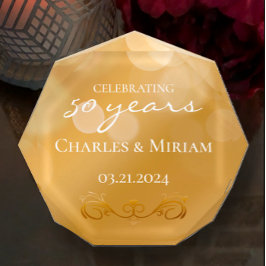 50周年記念パーソナライズされた記念ギフト フォトブロック
