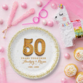 50周年記念パーソナライズ ペーパープレート (パーティー)