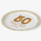 50周年記念パーソナライズ ペーパープレート (アングル)