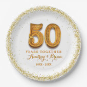 50周年記念パーソナライズ ペーパープレート (正面)