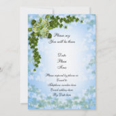 50周年記念パーティの招待状アジサイとi 招待状 (裏面)