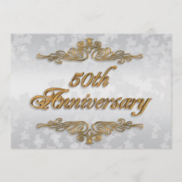 50周年記念パーティの招待状カーエレガントド 招待状