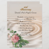 50周年記念パーティの招待状バラ 招待状 (正面/裏面)