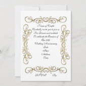 50周年記念パーティの招待状ブラックと何… 招待状 (裏面)