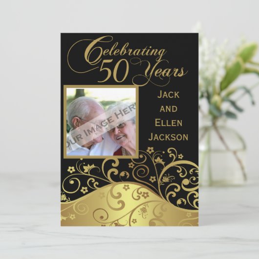 50周年記念パーティの招待状(写真あり) 招待状 (スタンド正面)