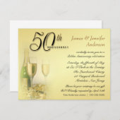 50周年記念パーティの招待状 招待状 (正面/裏面)