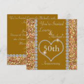 50周年記念パーティの招待状 招待状 (正面/裏面)