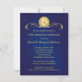 50周年記念パーティの招待状-青王室の 招待状 (裏面)