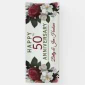 50周年記念パーティーつる- 横断幕 (縦)