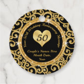 50周年記念パーティーのご厚意にラベルありがとう フェイバータグ (正面)